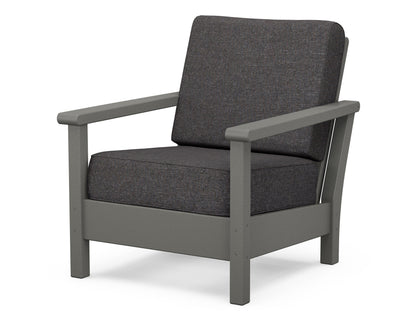 POLYWOOD® Harbour Deep Seating Chair in Slate Grey / Ash Charcoal