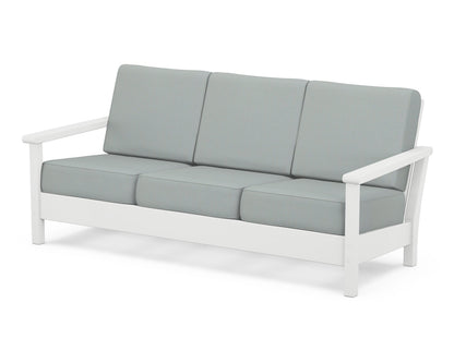 POLYWOOD® Harbour Deep Seating Sofa in White / Spa