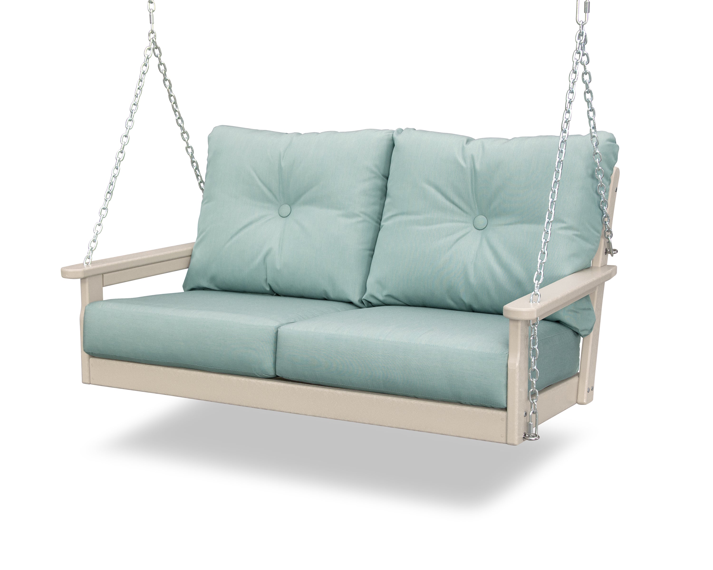 POLYWOOD® Vineyard Deep Seating Swing in Sand / Spa