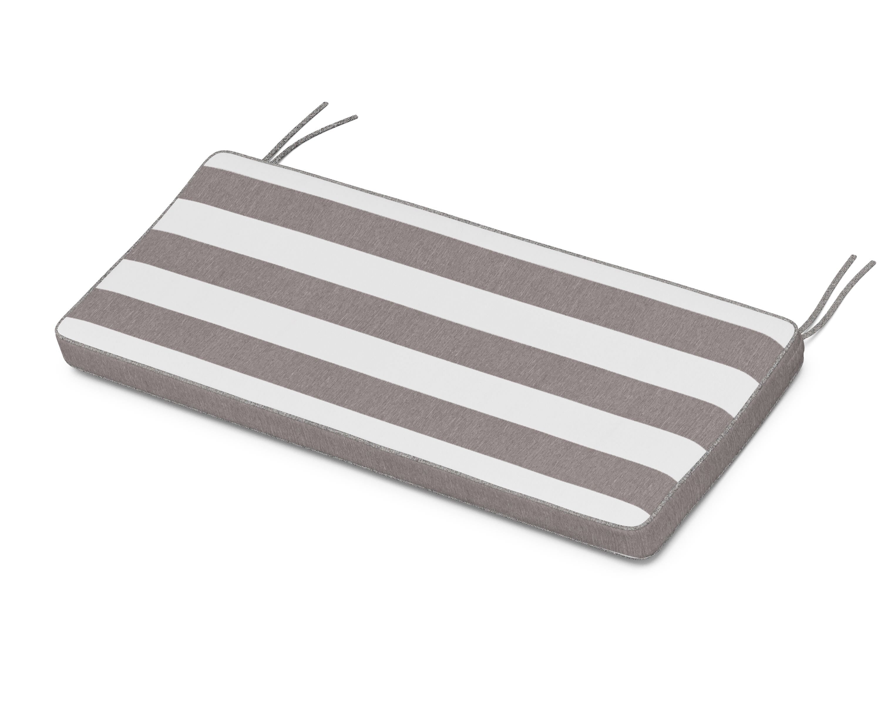 Martha Stewart by POLYWOOD® Chinoiserie Bench Seat Cushion in Cabana Stripe Grey Mist