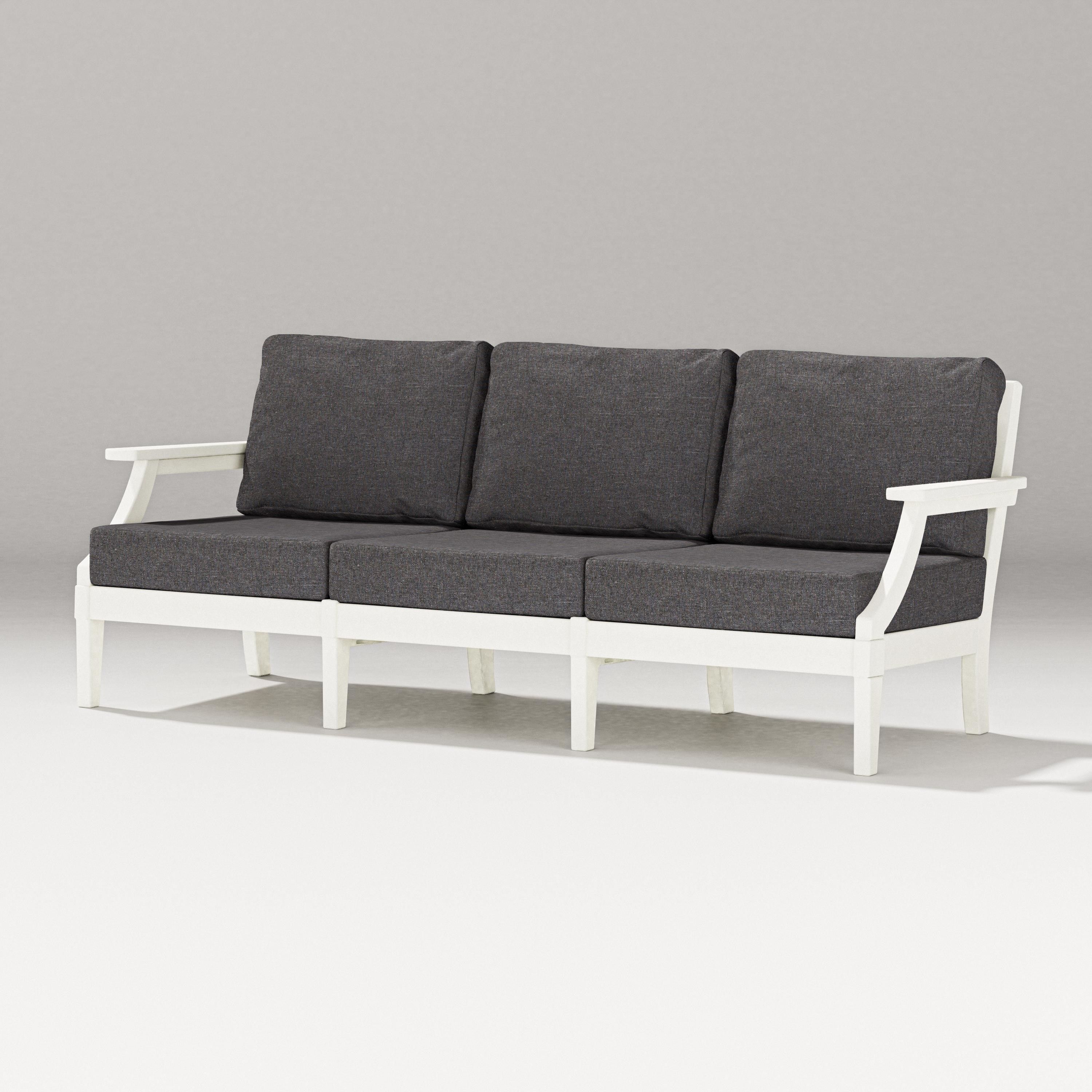PW Designer Series Estate Sofa in Vintage White / Ash Charcoal