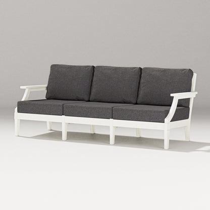 PW Designer Series Estate Sofa in Vintage White / Ash Charcoal