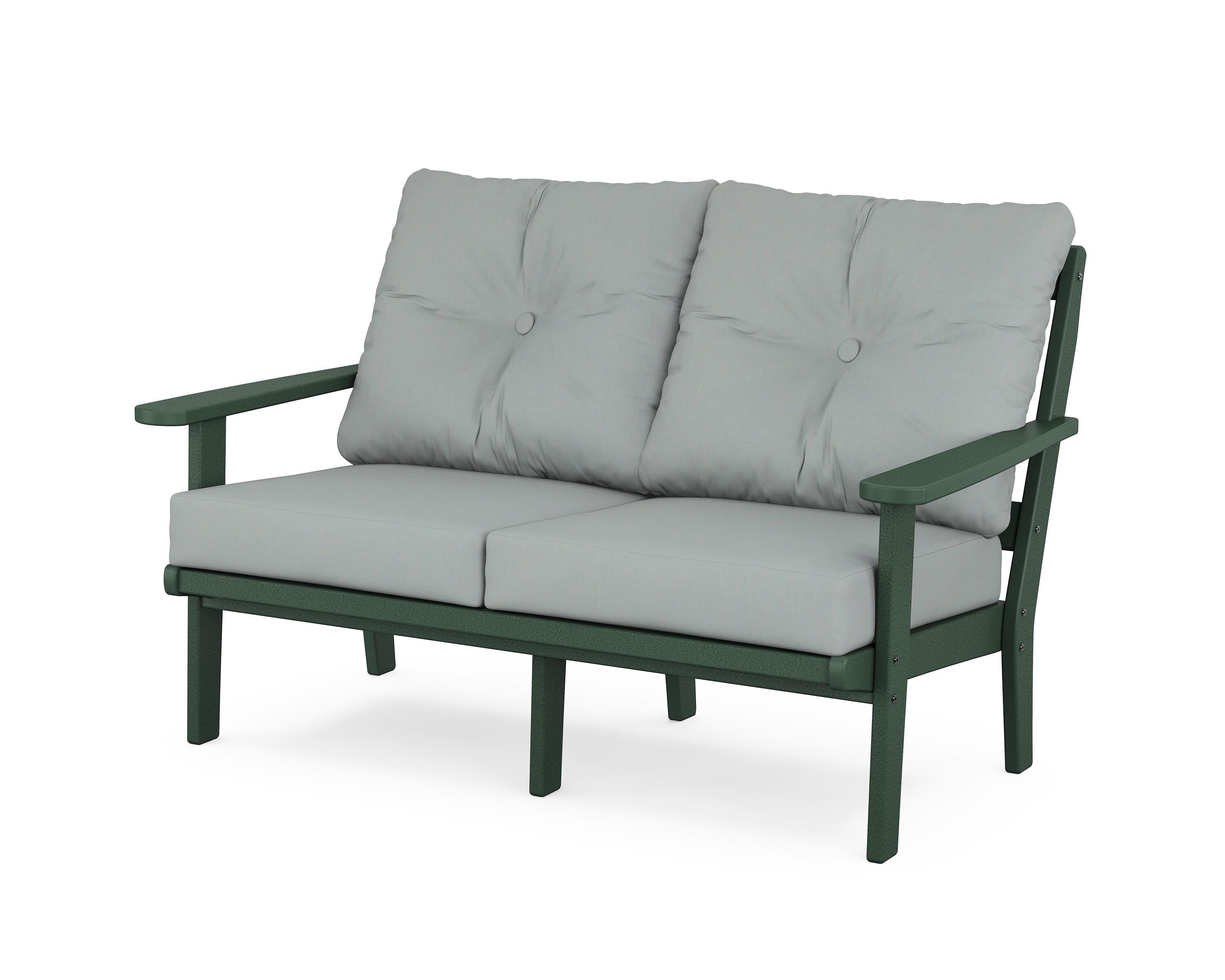 POLYWOOD® Mission Deep Seating Loveseat in Green / Spa