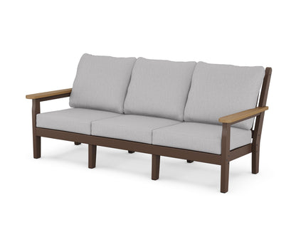 POLYWOOD® Chippendale Deep Seating Sofa in Mahogany / Natural / Granite