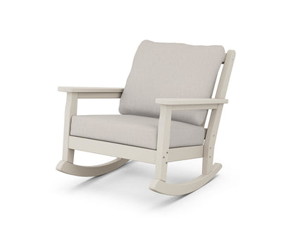POLYWOOD® Chippendale Deep Seating Rocking Chair in Sand / Cast Ash