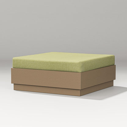 PW Designer Series Elevate Lounge Ottoman in Vintage Sahara / Chartreuse Boucle