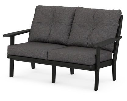 POLYWOOD® Lakeside Deep Seating Loveseat in Black / Ash Charcoal