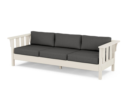 Martha Stewart by POLYWOOD® Acadia Deep Seating Sofa in Sand / Spectrum Carbon
