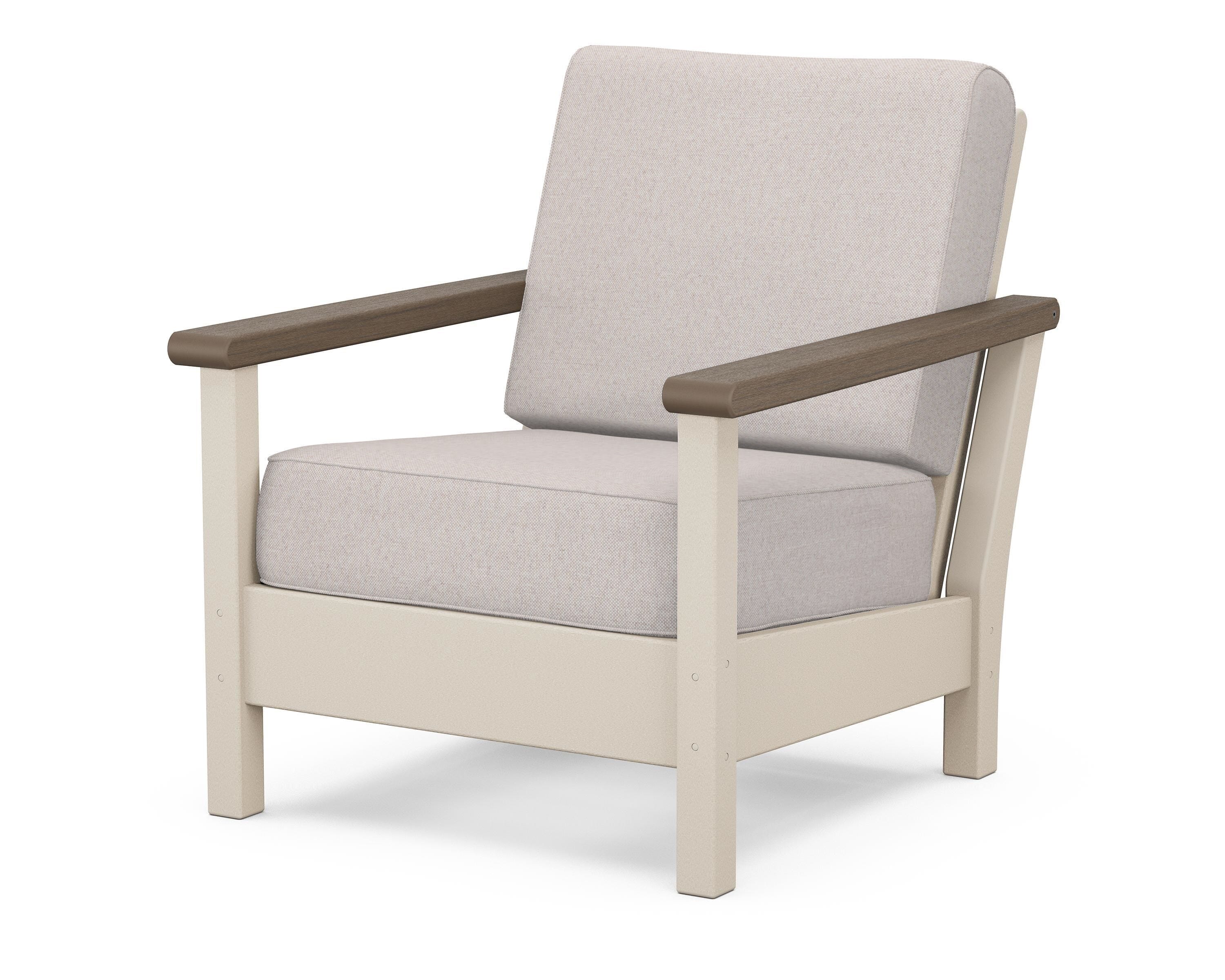 POLYWOOD® Harbour Deep Seating Chair in Sand / Kona / Dune Burlap
