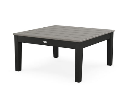 POLYWOOD® Newport 36" Conversation Table in Black / Driftwood