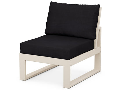 Unbranded Modular Armless Chair in Sand / Midnight Linen