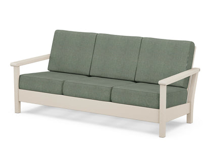 POLYWOOD® Harbour Deep Seating Sofa in Sand / Cast Sage