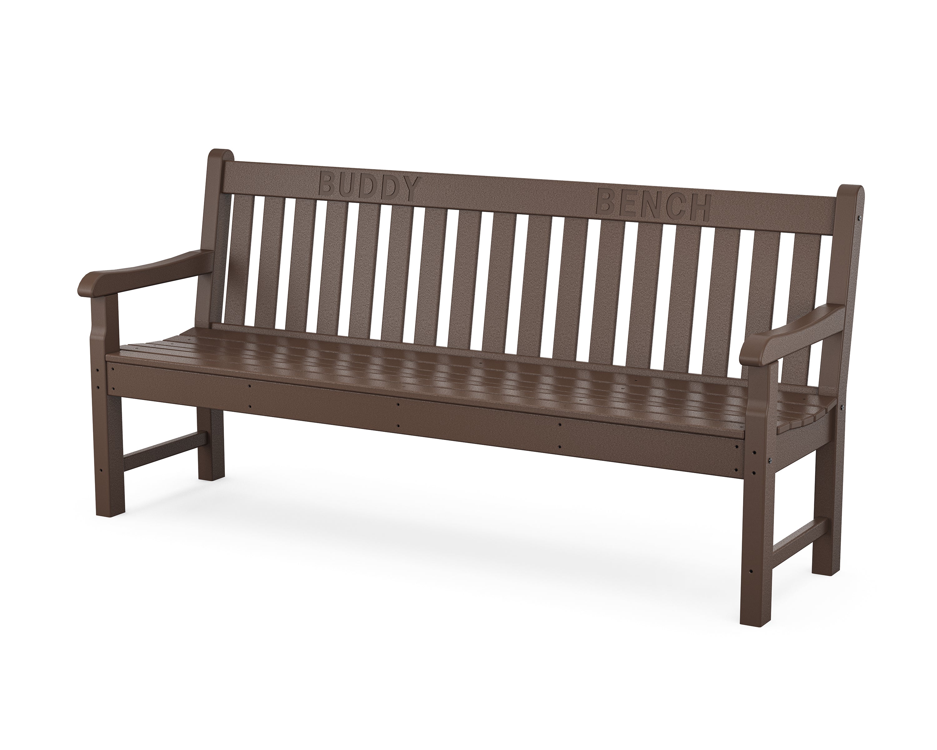 POLYWOOD® 72" Buddy Bench in Mahogany