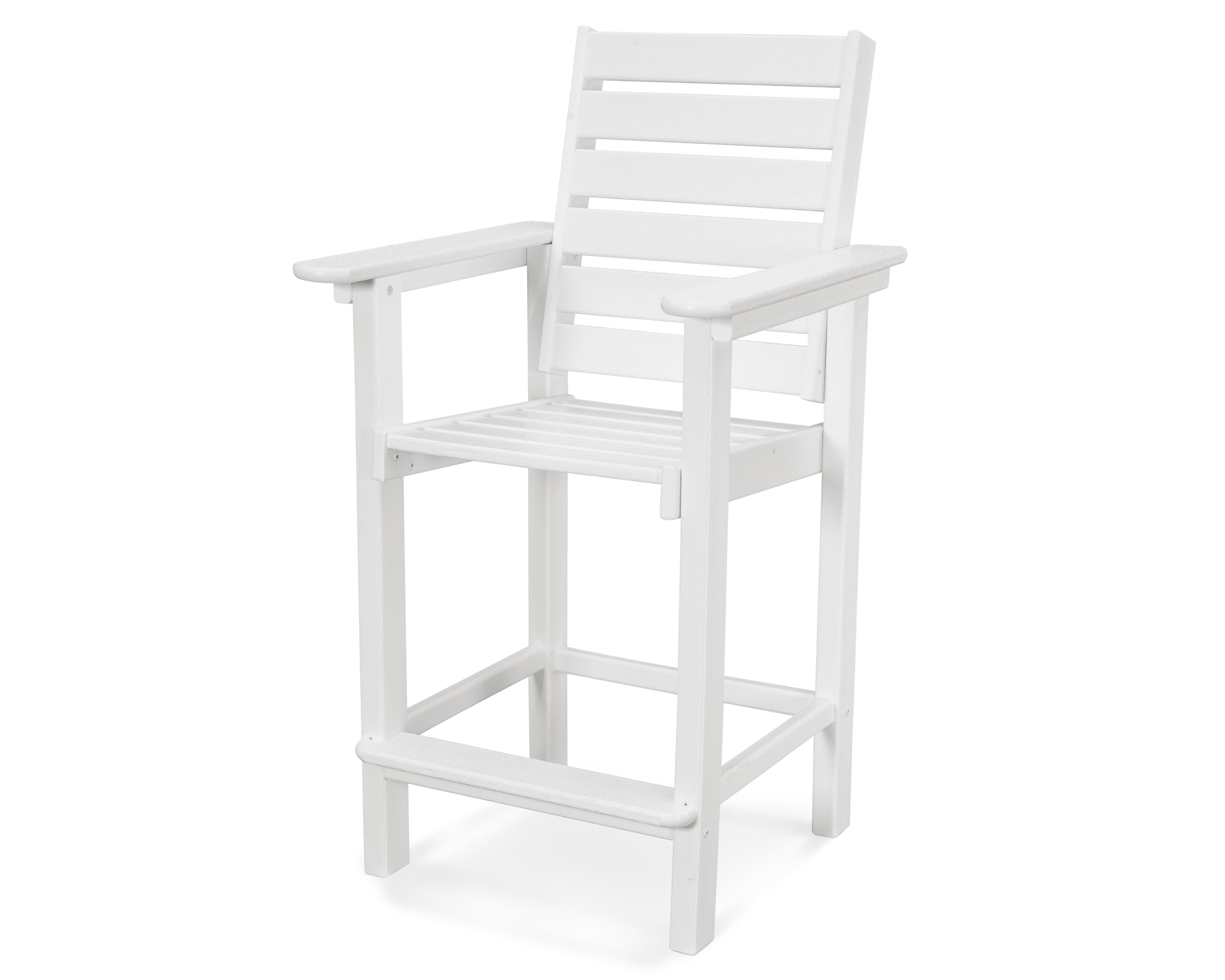 POLYWOOD® Captain Counter Chair in White