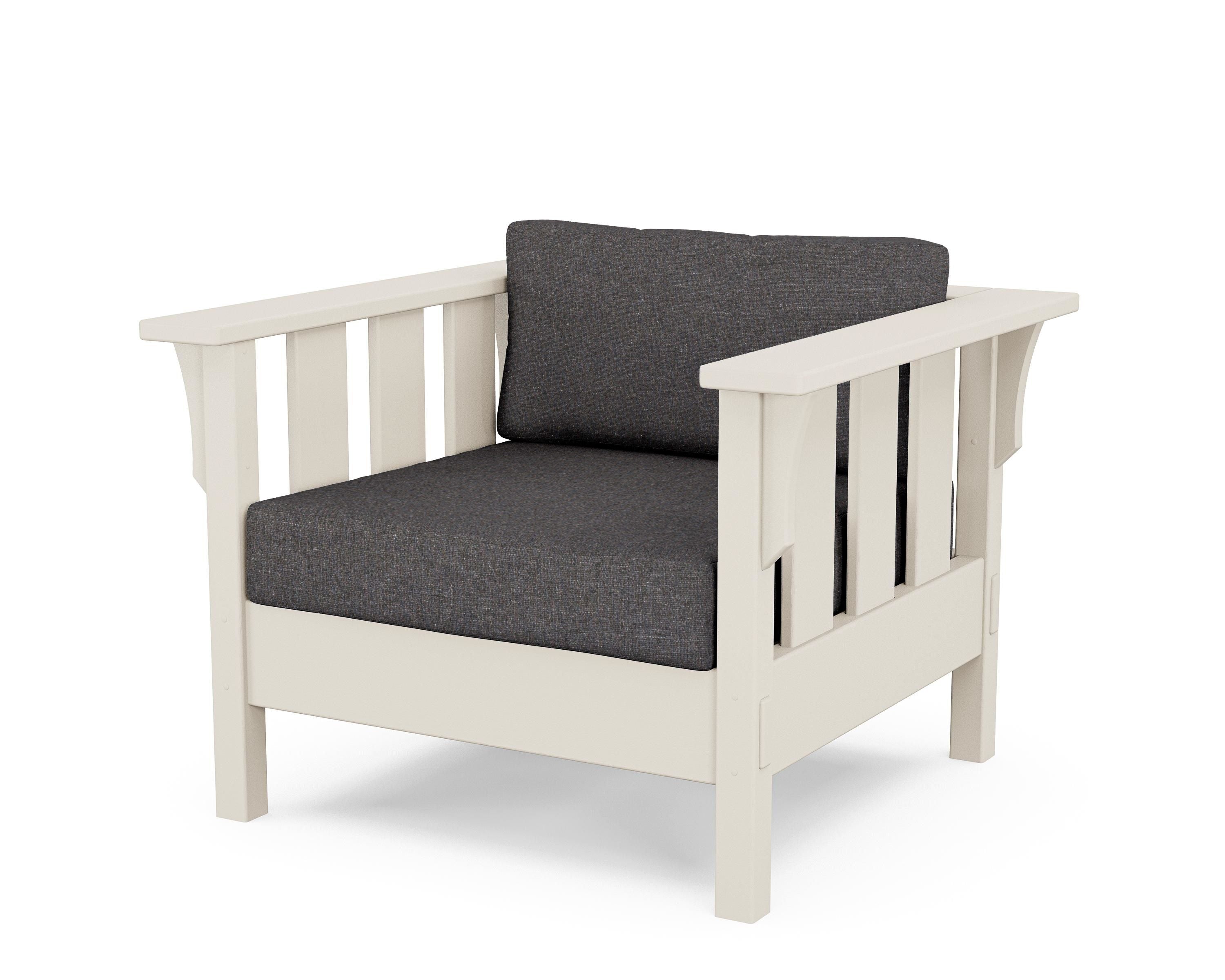 Martha Stewart by POLYWOOD® Acadia Deep Seating Chair in Sand / Ash Charcoal