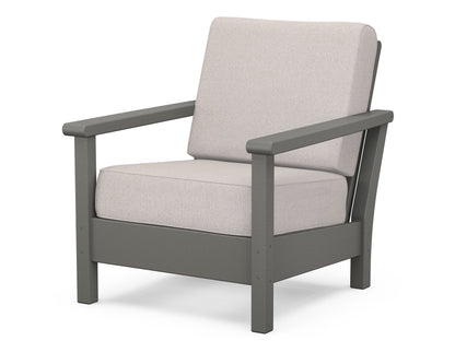 POLYWOOD® Harbour Deep Seating Chair in Slate Grey / Dune Burlap