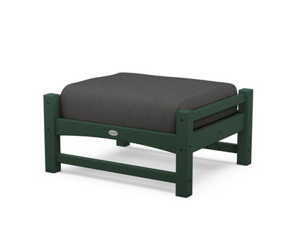 POLYWOOD® Club Ottoman in Green / Spectrum Carbon