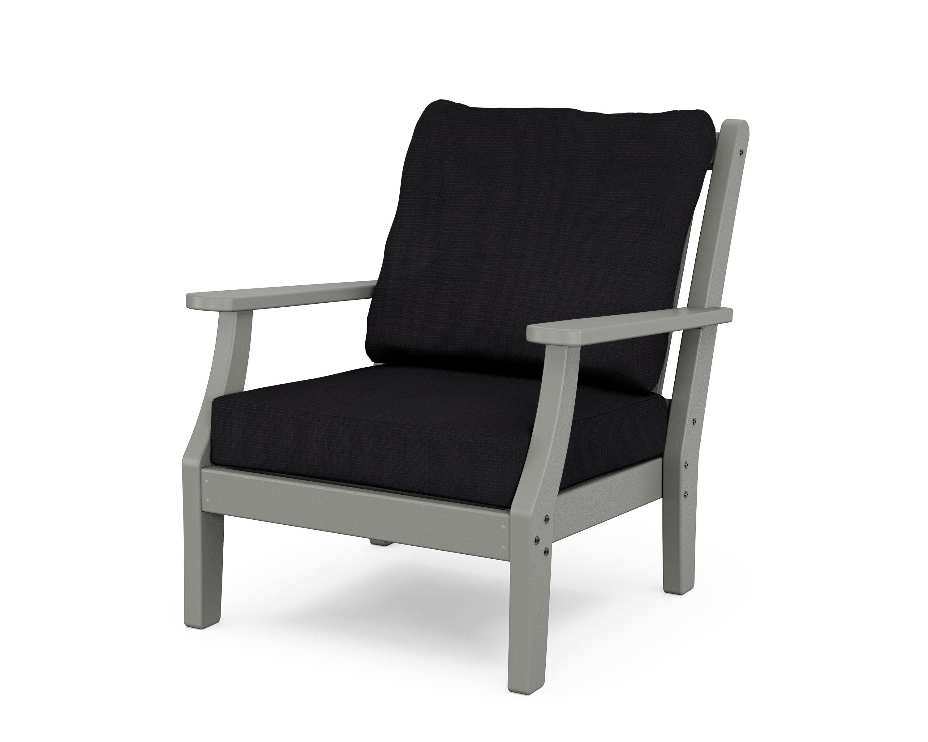 Country Living Wovendale Deep Seating Chair in Slate Grey / Midnight Linen