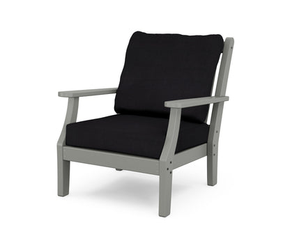 Country Living Wovendale Deep Seating Chair in Slate Grey / Midnight Linen