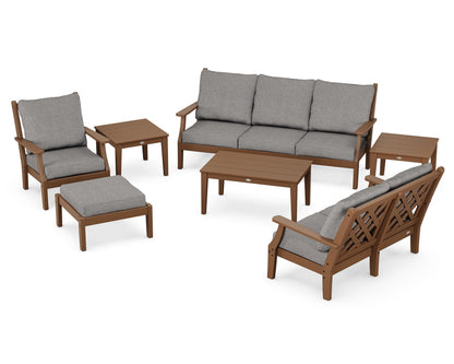 Country Living Wovendale 7-Piece Deep Seating Set in Teak / Grey Mist