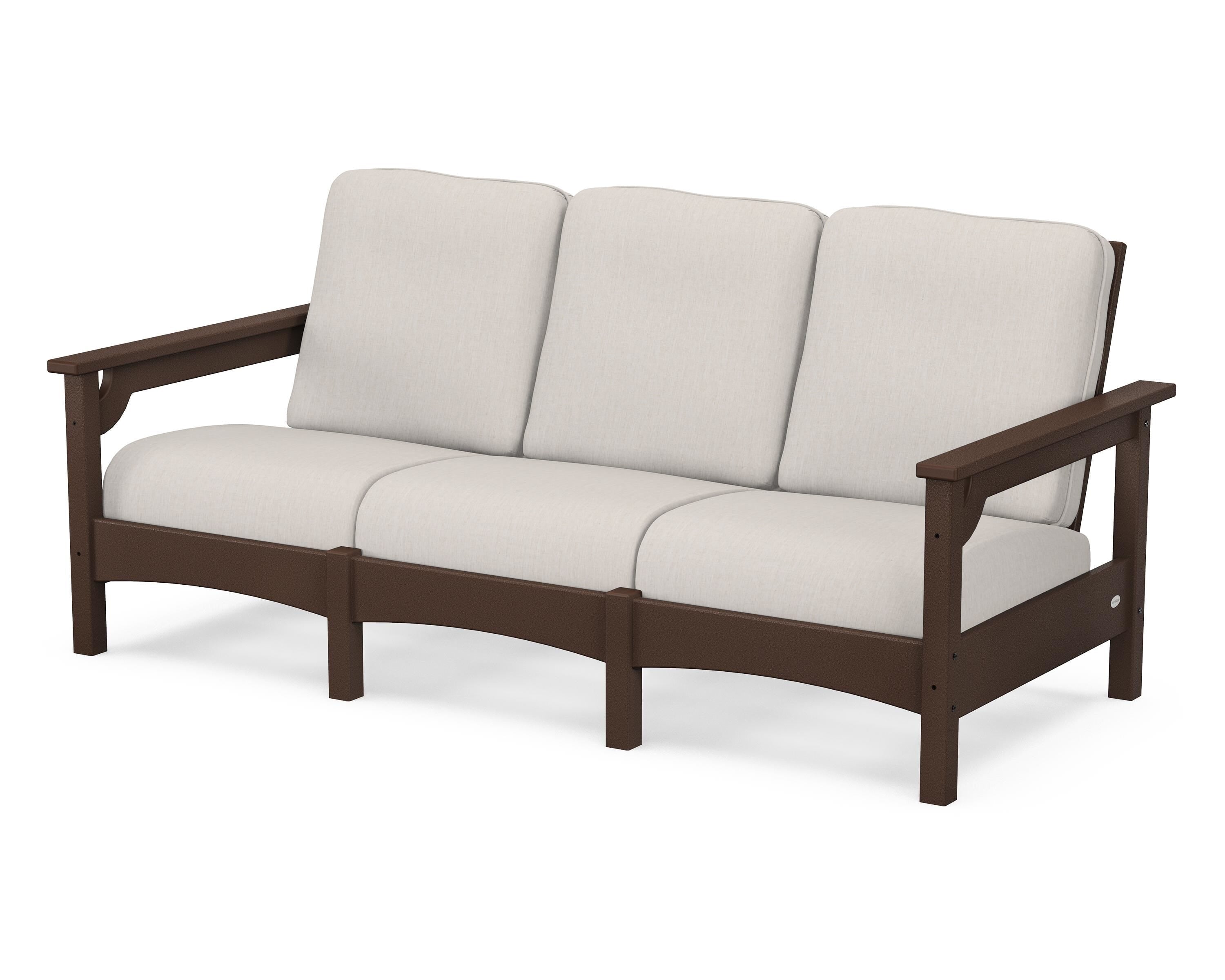 POLYWOOD® Club Sofa in Mahogany / Cast Ash