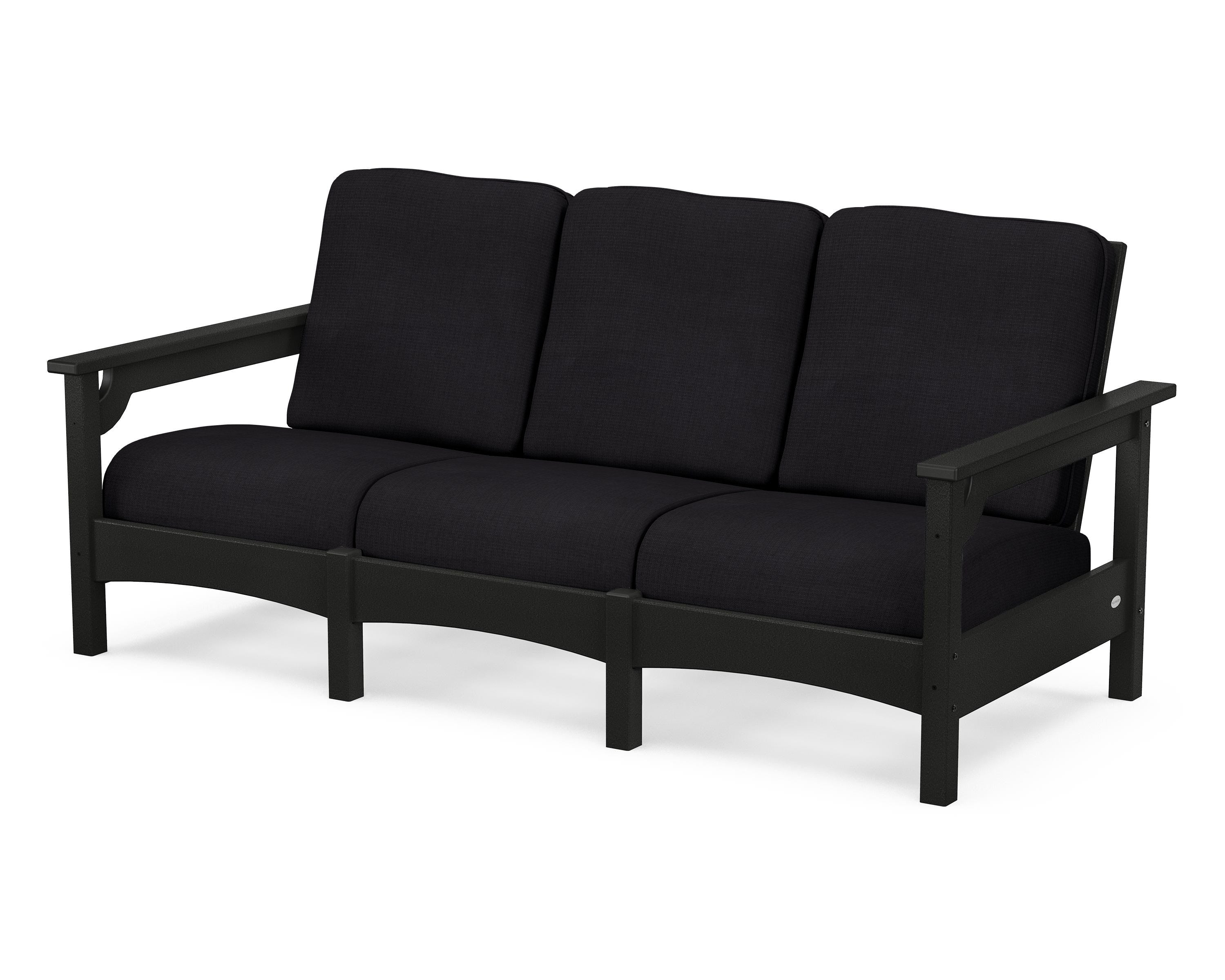 POLYWOOD® Club Sofa in Black / Midnight Linen
