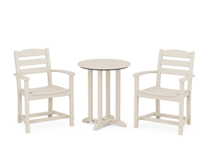 POLYWOOD® La Casa Café 3-Piece Round Bistro Dining Set in Sand