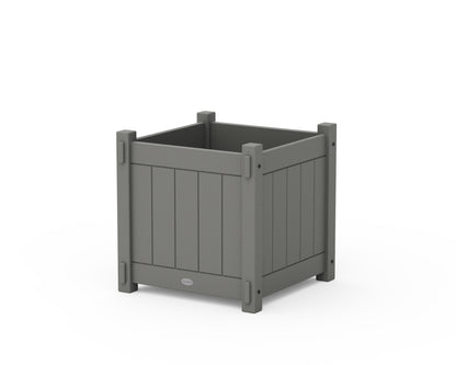POLYWOOD® Vineyard Large Square Planter Box in Slate Grey