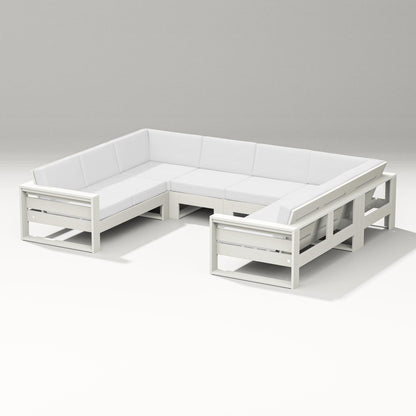 PW Designer Series Latitude U-Shaped Sectional in Vintage White / Natural