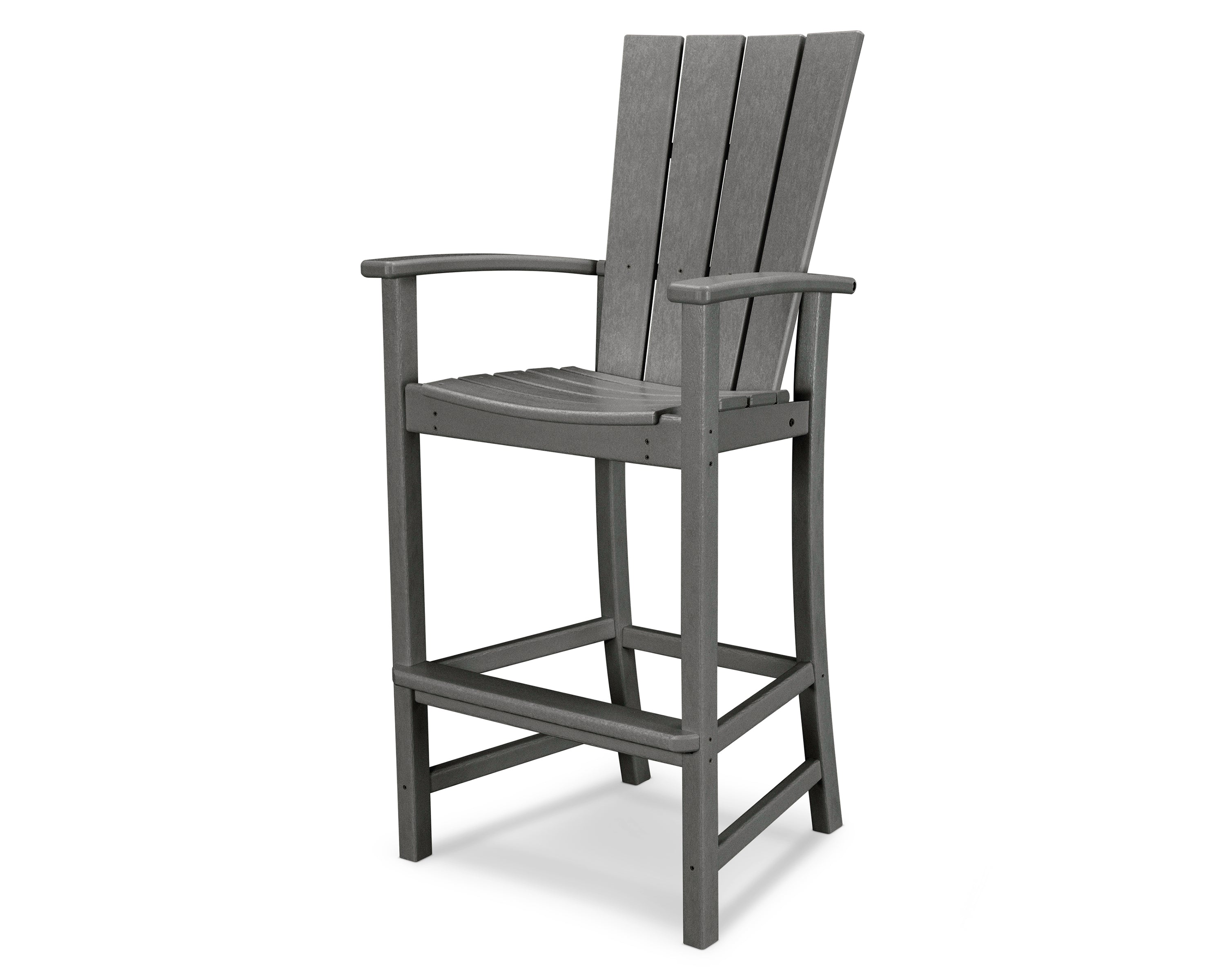POLYWOOD® Quattro Adirondack Bar Chair in Slate Grey