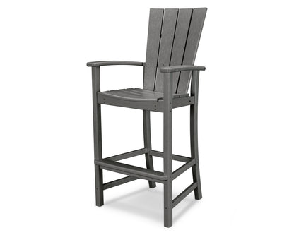 POLYWOOD® Quattro Adirondack Bar Chair in Slate Grey