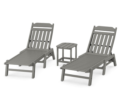 Country Living Cottage 3-Piece Chaise Set in Slate Grey