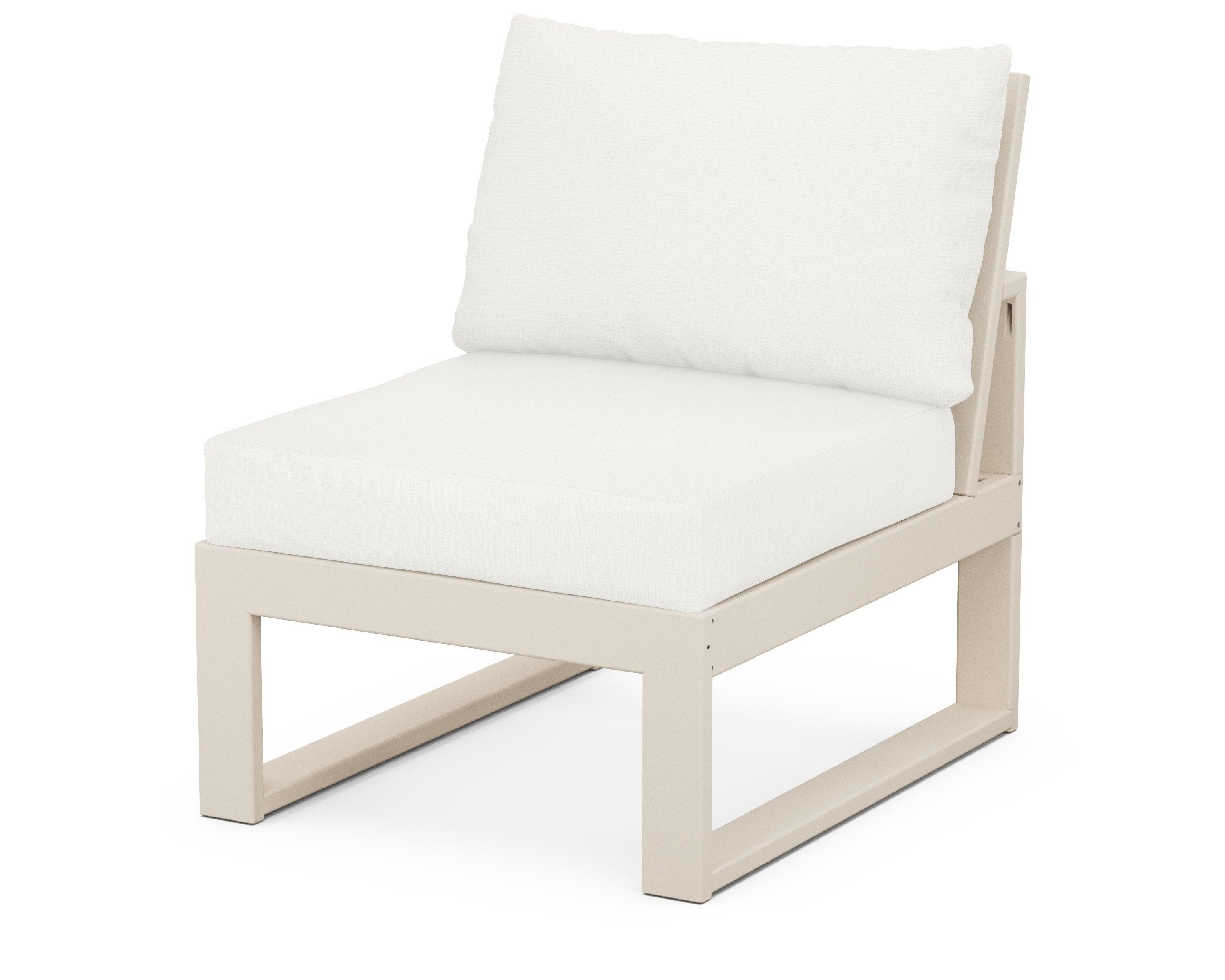 Unbranded Modular Armless Chair in Sand / Natural Linen
