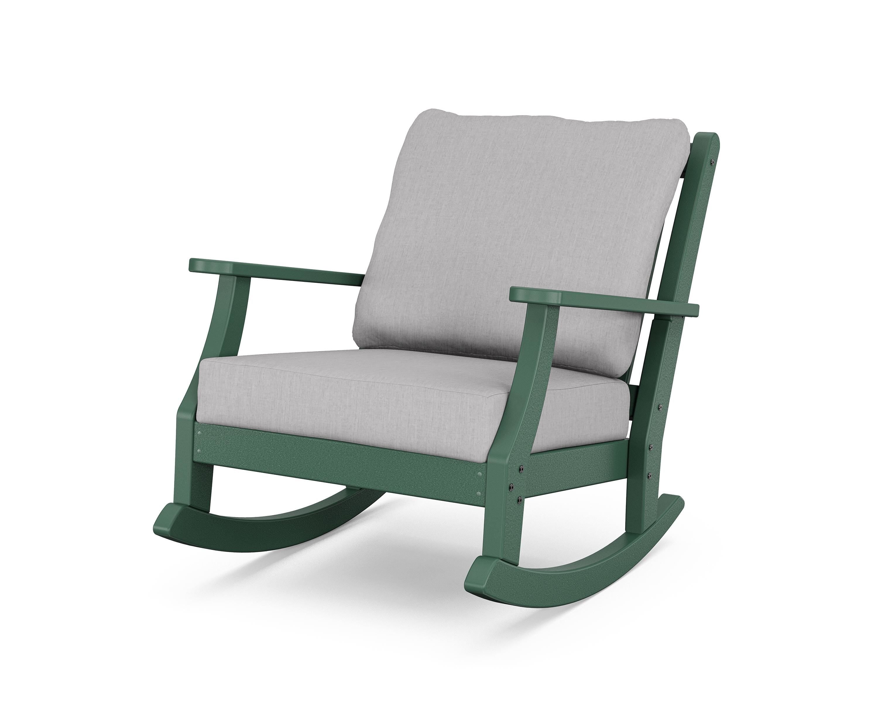 Country Living Wovendale Deep Seating Rocking Chair in Green / Granite