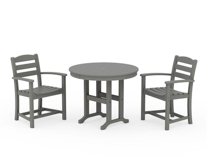 POLYWOOD® La Casa Café 3-Piece Round Dining Set in Slate Grey