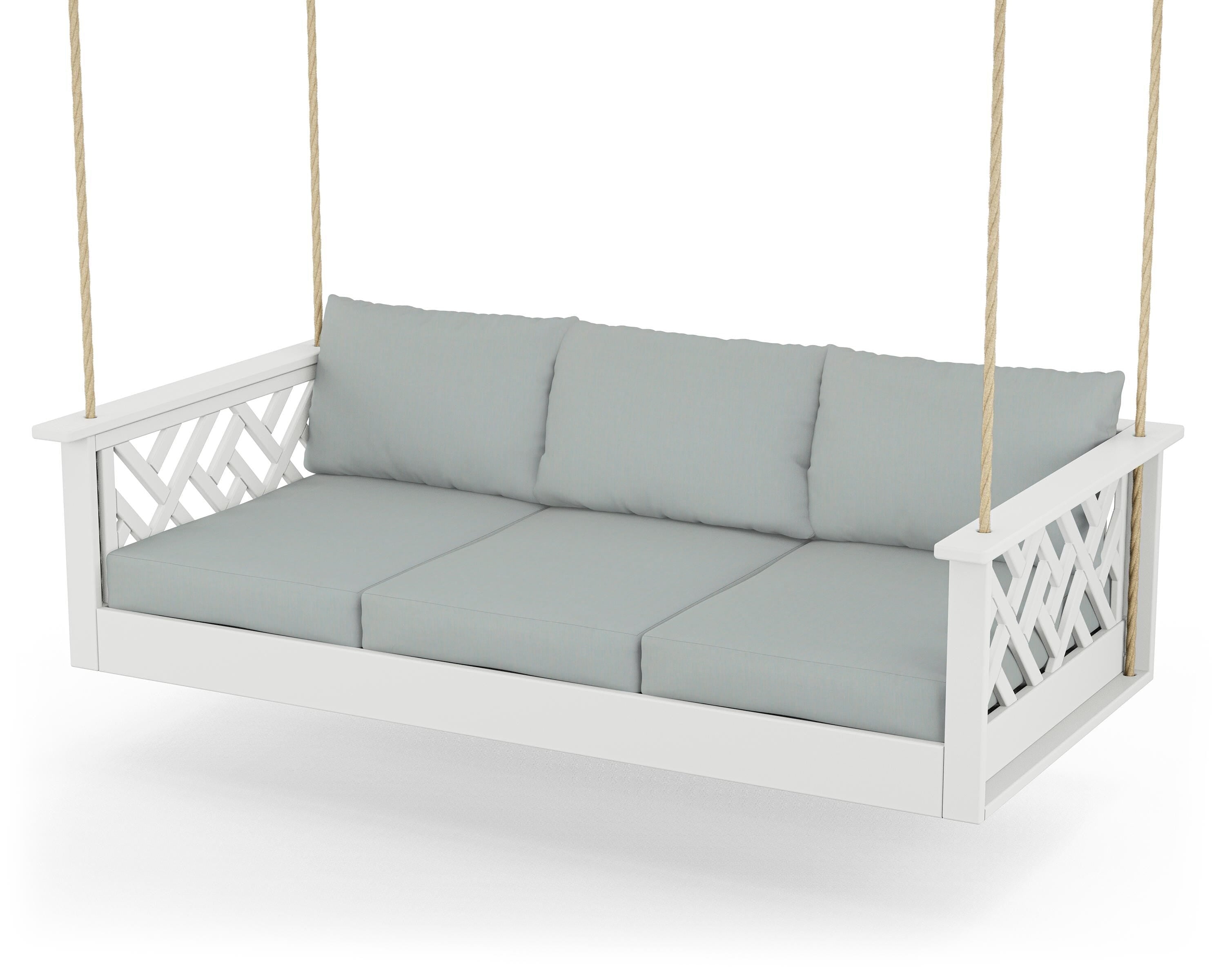 POLYWOOD® Chippendale Daybed Swing in White / Spa
