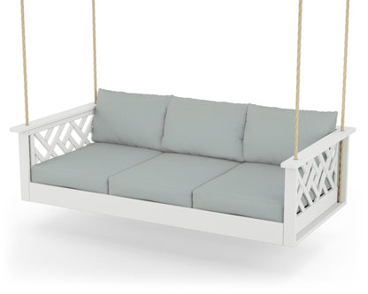 POLYWOOD® Chippendale Daybed Swing in White / Spa