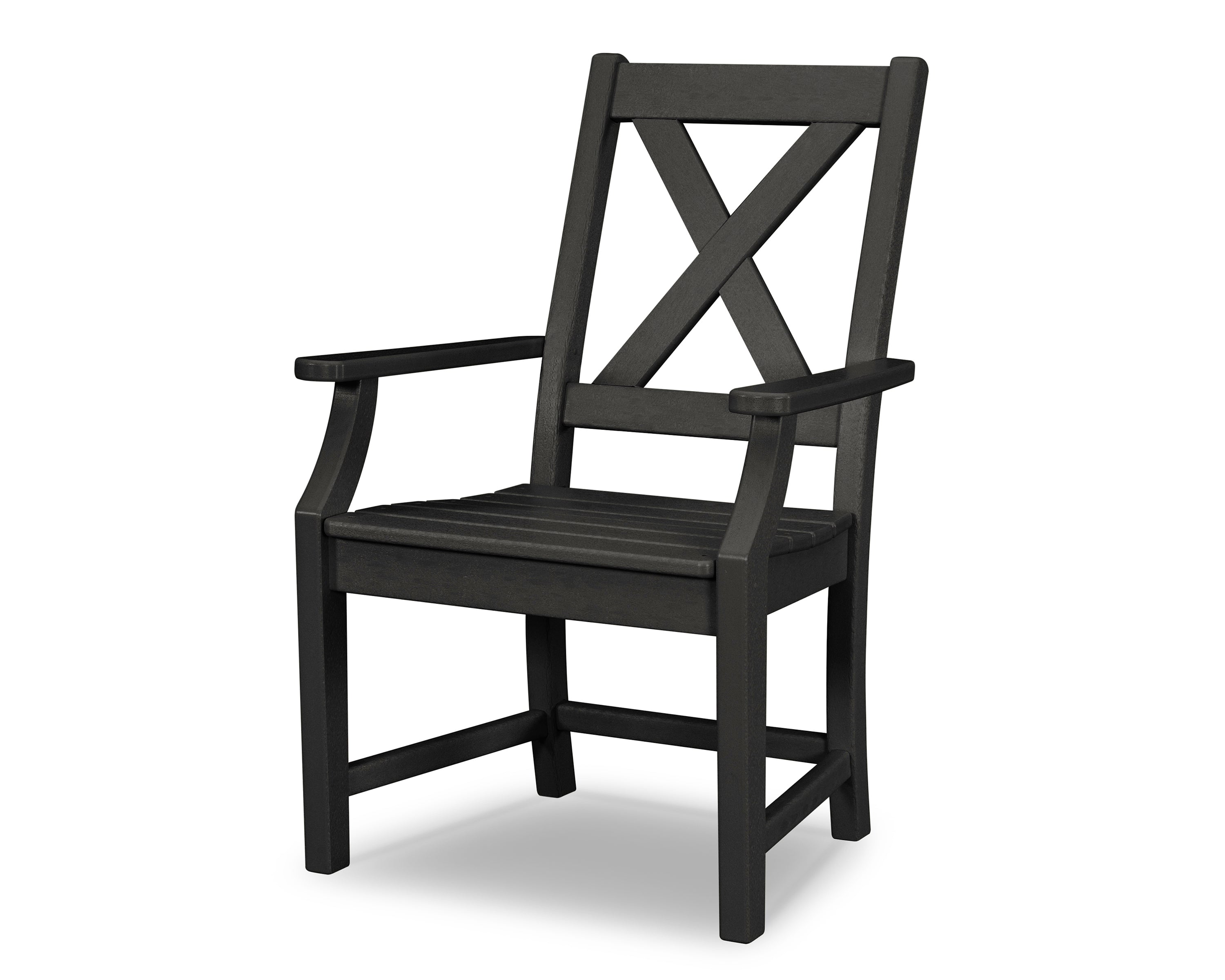 POLYWOOD® Braxton Dining Arm Chair in Black