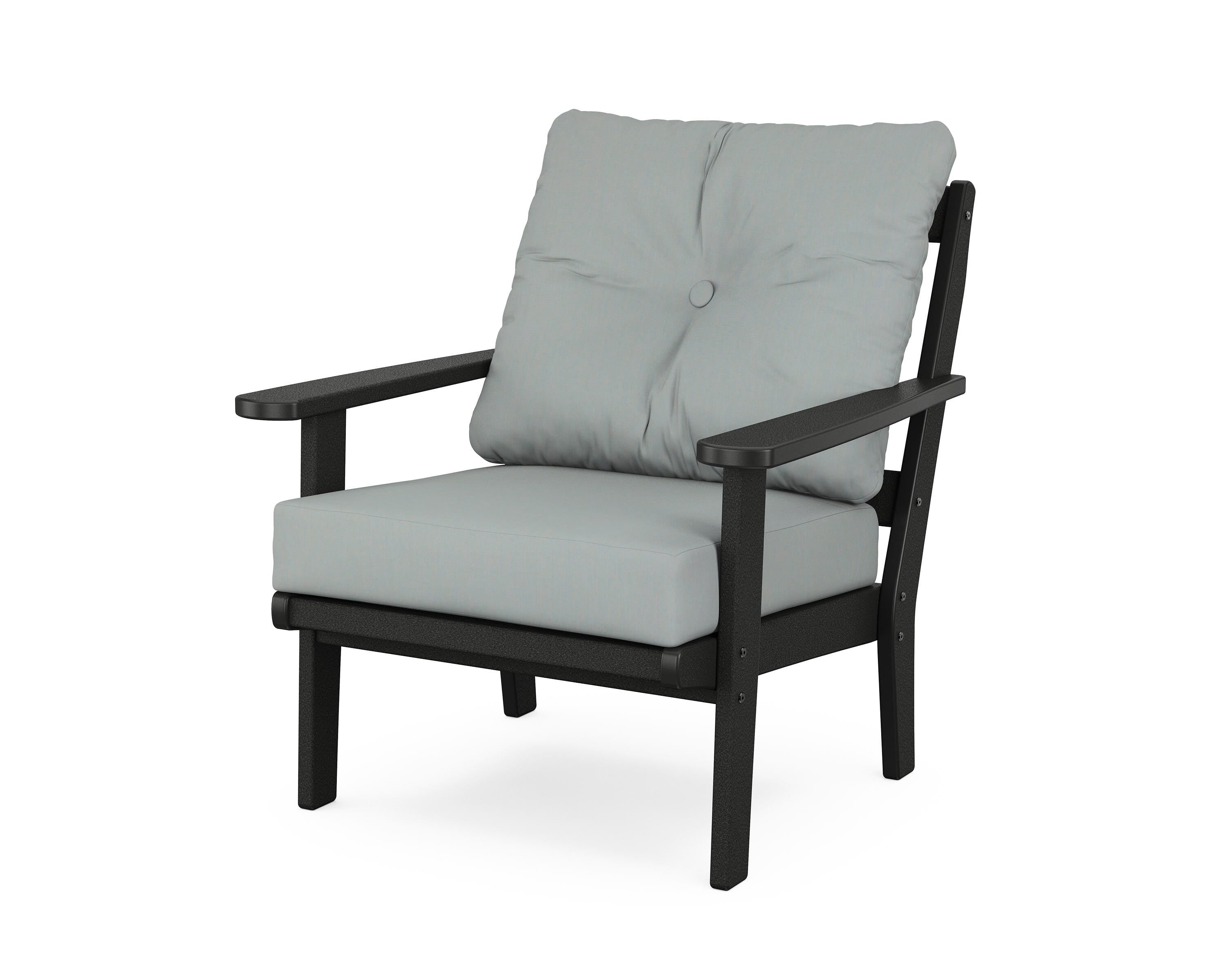 POLYWOOD® Mission Deep Seating Chair in Black / Spa