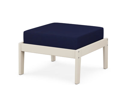 Unbranded Deep Seating Ottoman in Sand / Navy