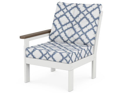 Vineyard Modular Left Arm Chair - White