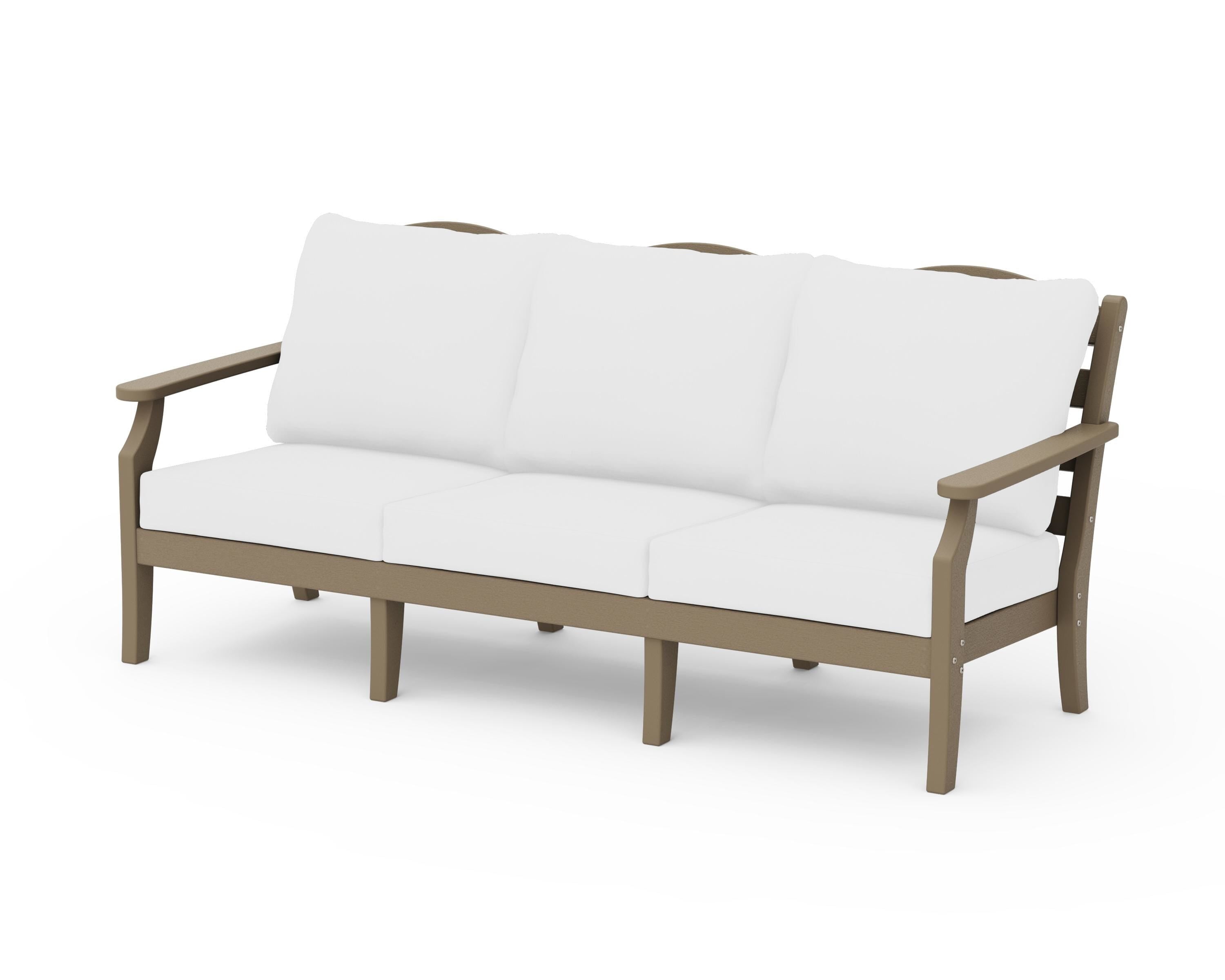Draper James™ by  POLYWOOD® Savannah Deep Seating Sofa in Vintage Sahara / Natural