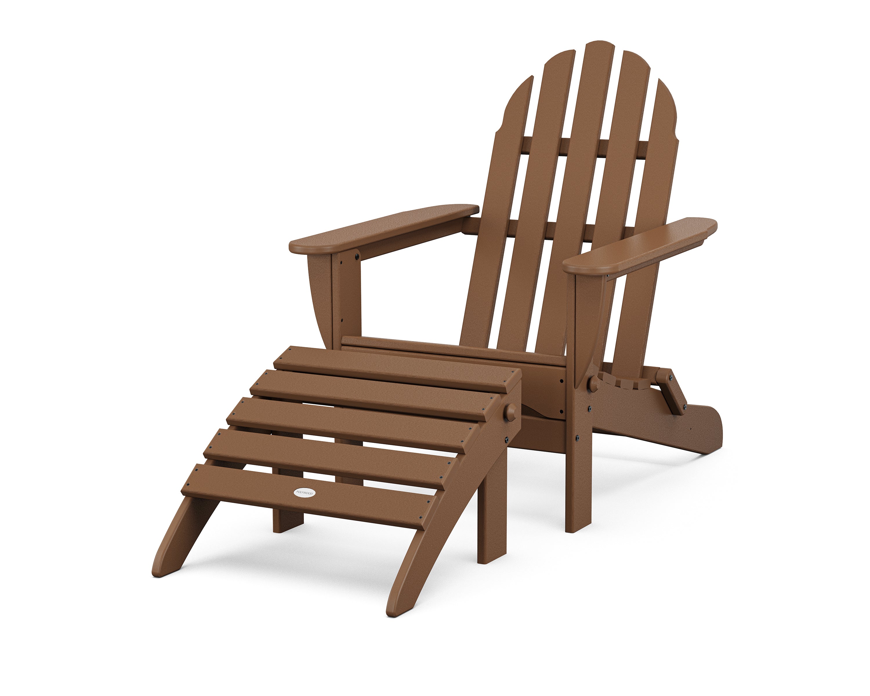 POLYWOOD® Classic Adirondack 2-Piece Set in Teak