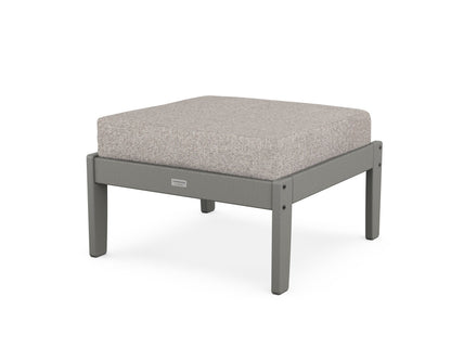 Country Living Cottage Deep Seating Ottoman in Slate Grey / Weathered Tweed