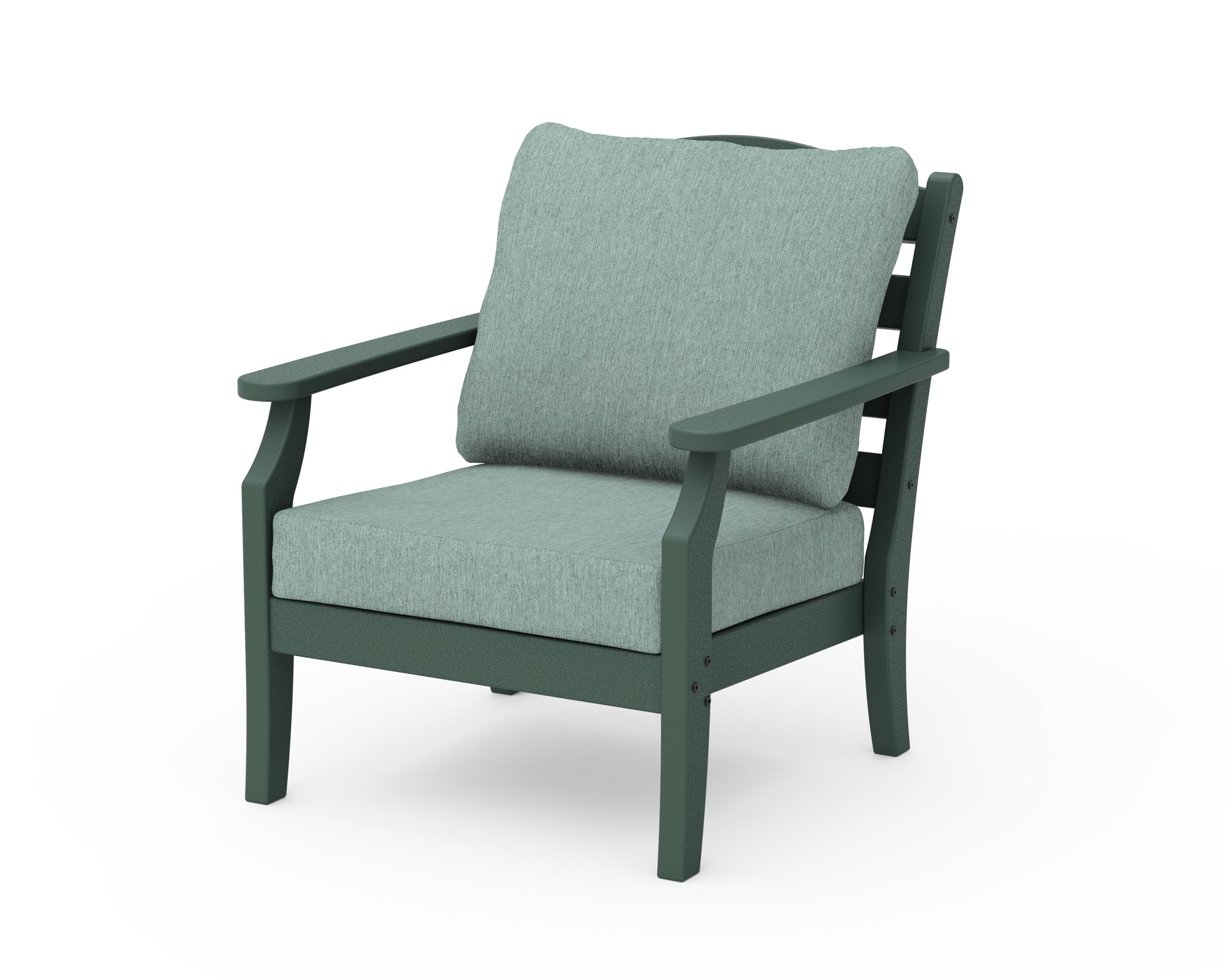 Draper James™ by  POLYWOOD® Savannah Deep Seating Chair in Green / Glacier Spa