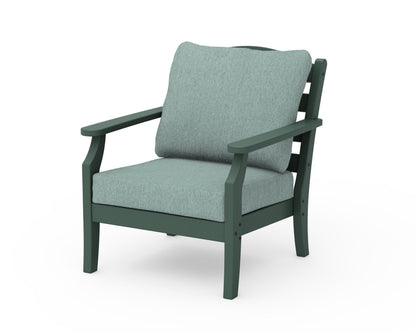 Draper James™ by  POLYWOOD® Savannah Deep Seating Chair in Green / Glacier Spa