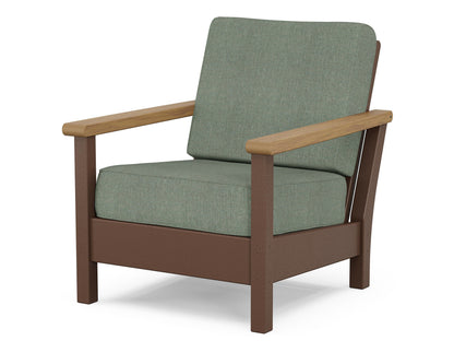 POLYWOOD® Harbour Deep Seating Chair in Mahogany / Natural / Cast Sage