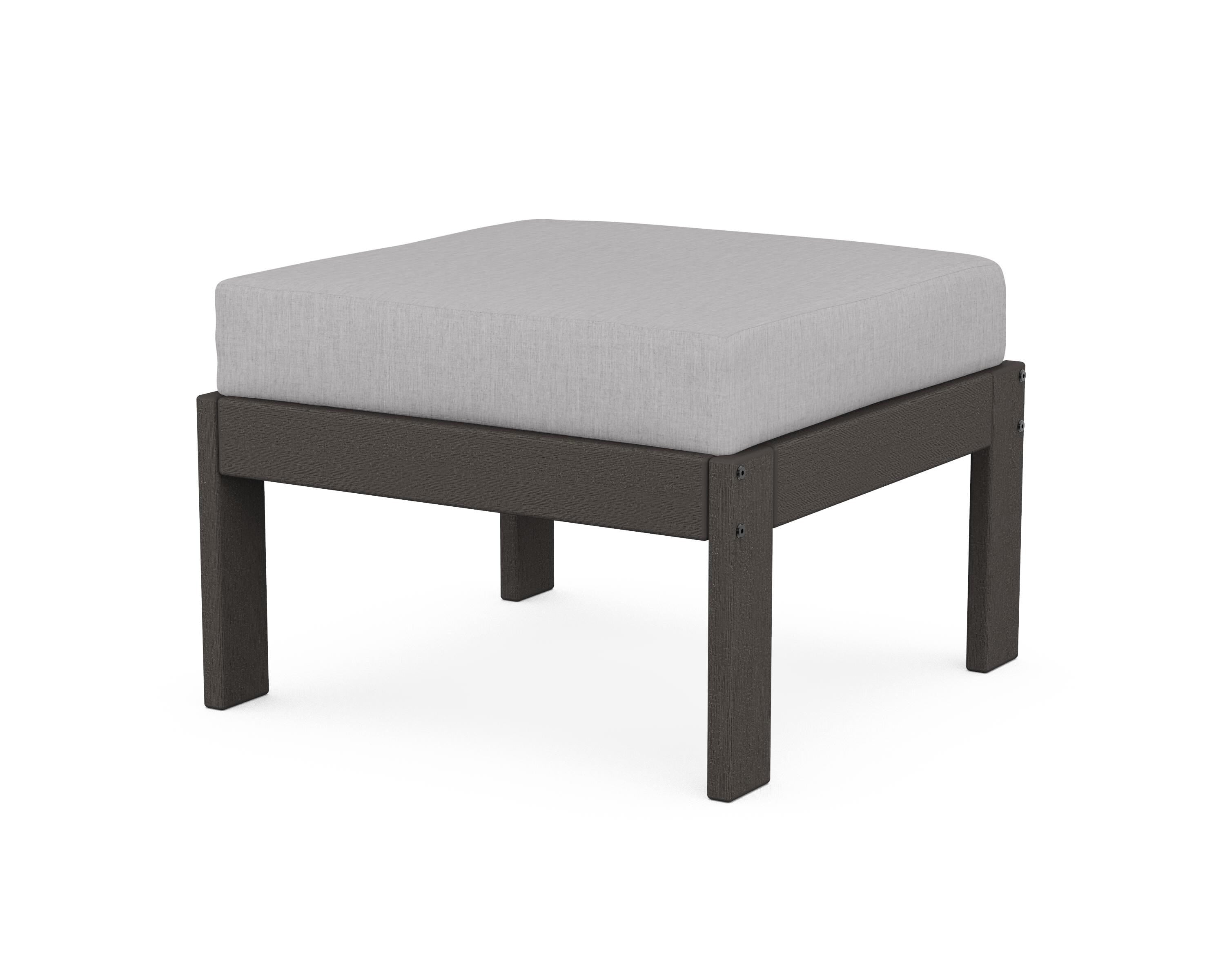 POLYWOOD® Vineyard Modular Ottoman in Vintage Coffee / Granite