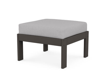 POLYWOOD® Vineyard Modular Ottoman in Vintage Coffee / Granite