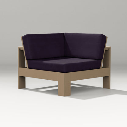 PW Designer Series Latitude Modular Corner Chair in Vintage Sahara / Navy Linen